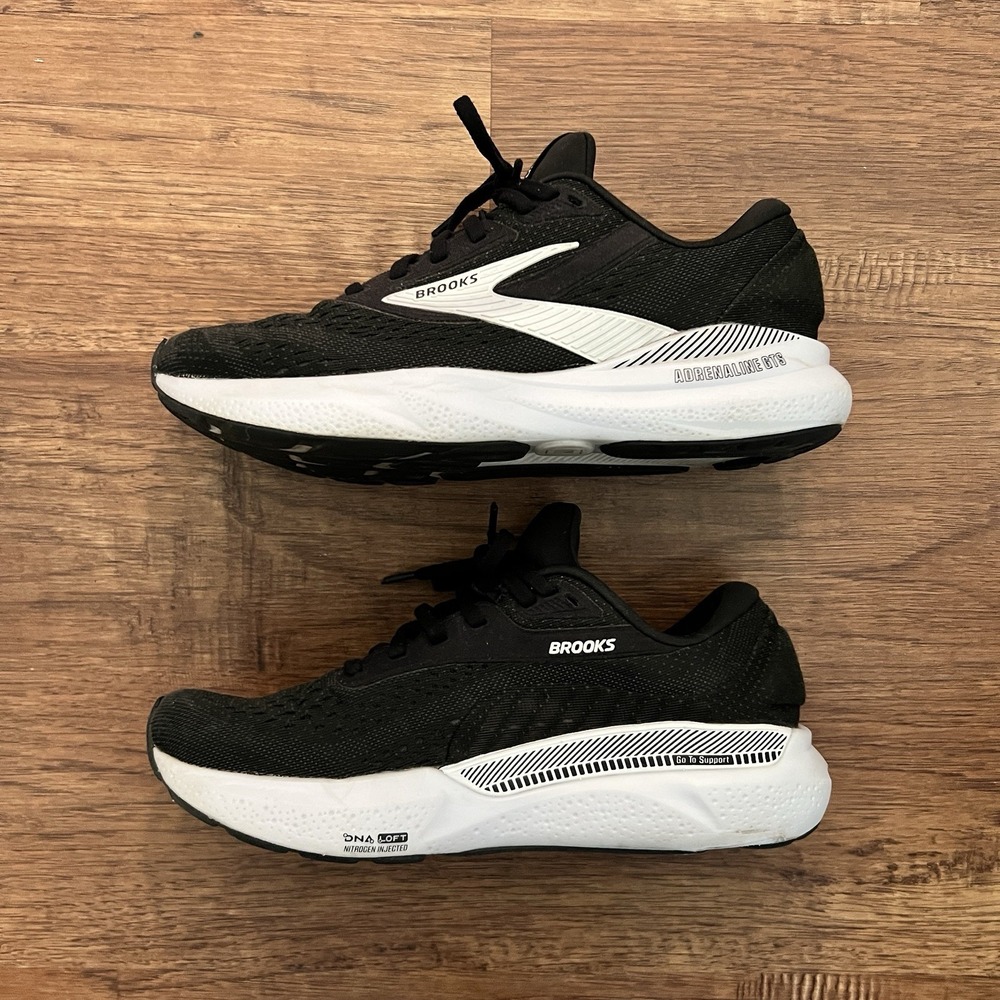 Brooks Adrenaline GTS 24 Women's Size 9 B Black White Running Shoes 1204261B087 - Picture 6 of 9